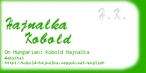 hajnalka kobold business card